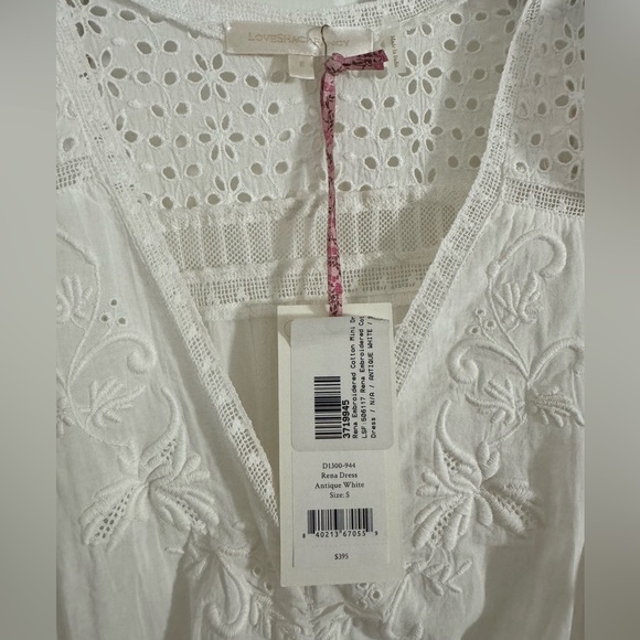 LoveShackFancy Rena Embroidered Ruffle Mini Dress - Picture 4 of 5